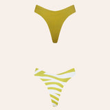 Kim Bikini Bottom Reversible Green