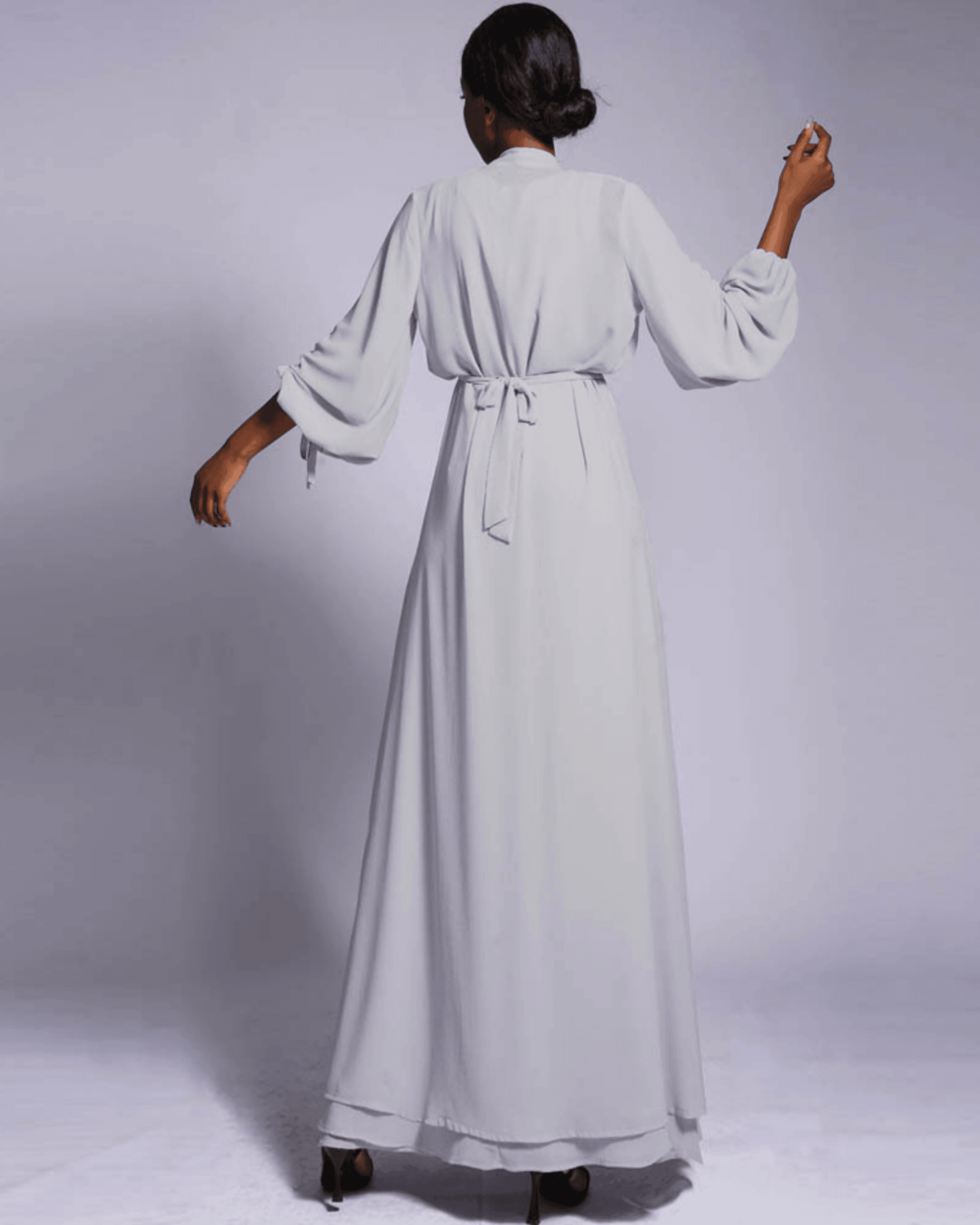 Kimono Open Abaya Chiffon Maxi Dress - Endless - UAE Rental and Resale for Women's Fashion