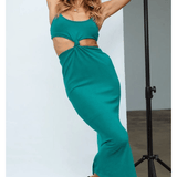 Knotted Cutout Sling Midi Dress - Endless - UAE Rental and Resale for Women's Fashion