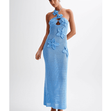 Kyla Floral Crochet Maxi Dress - Endless - UAE Rental and Resale for Women's Fashion