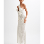 Kyla Floral Crochet Maxi Dress - Endless - UAE Rental and Resale for Women's Fashion