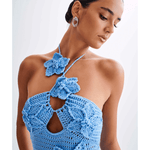 Kyla Floral Crochet Maxi Dress - Endless - UAE Rental and Resale for Women's Fashion
