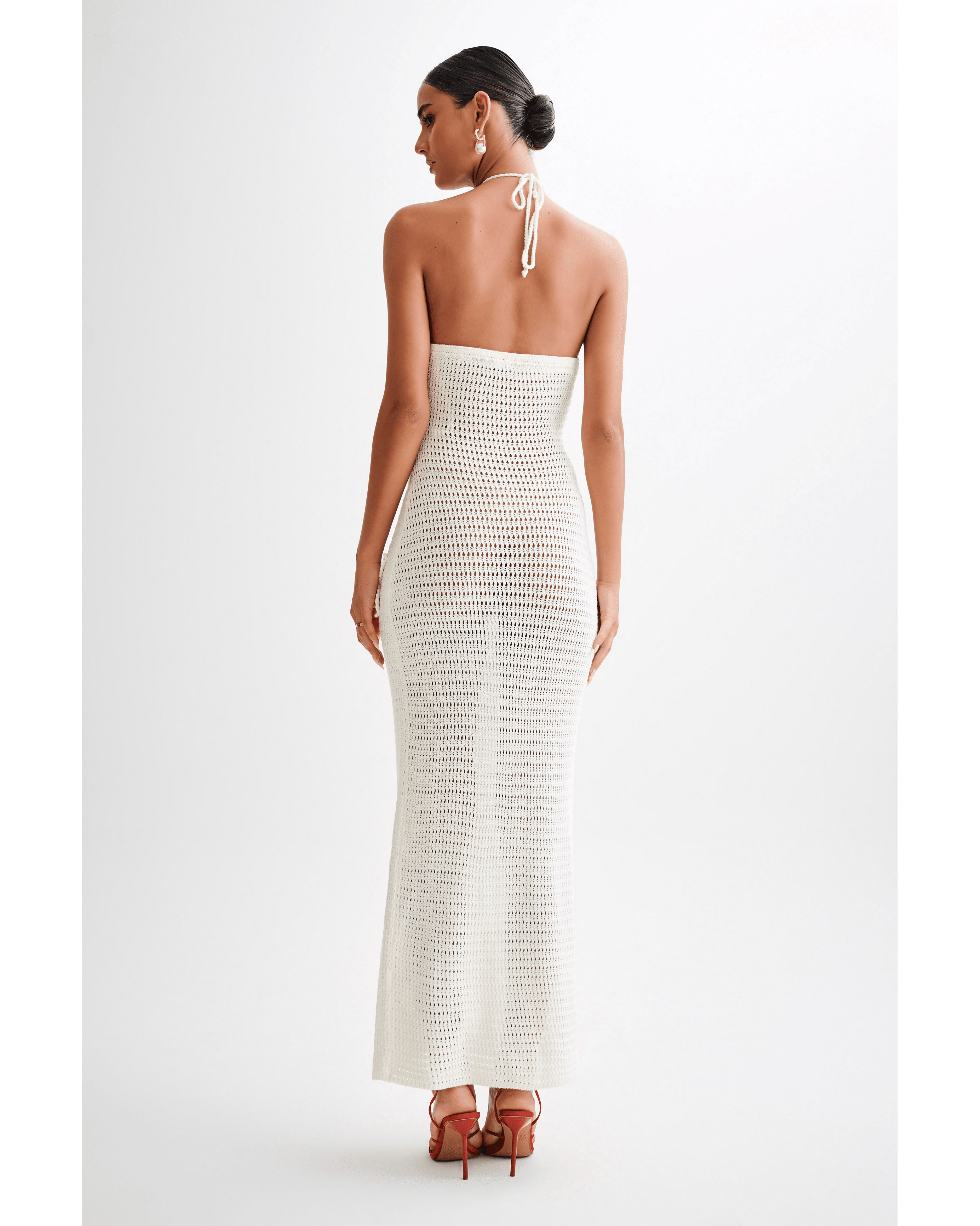 Kyla Floral Crochet Maxi Dress - Endless - UAE Rental and Resale for Women's Fashion