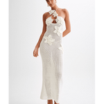 Kyla Floral Crochet Maxi Dress - Endless - UAE Rental and Resale for Women's Fashion