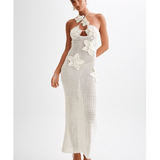 Kyla Floral Crochet Maxi Dress - Endless - UAE Rental and Resale for Women's Fashion