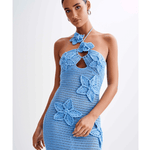 Kyla Floral Crochet Maxi Dress - Endless - UAE Rental and Resale for Women's Fashion