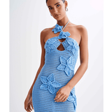 Kyla Floral Crochet Maxi Dress - Endless - UAE Rental and Resale for Women's Fashion