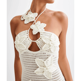 Kyla Floral Crochet Maxi Dress - Endless - UAE Rental and Resale for Women's Fashion