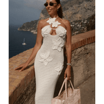Kyla Floral Crochet Maxi Dress - Endless - UAE Rental and Resale for Women's Fashion