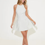 Dropped Hem Mini Dress
