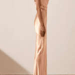 La Lune Bias Cowl Neck Maxi Dress in Desert Rose - Endless - UAE Rental and Resale for Women's Fashion