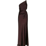 La Lune Gathered One Shoulder Maxi Dress in Cocoa - Endless - UAE Rental and Resale for Women's Fashion