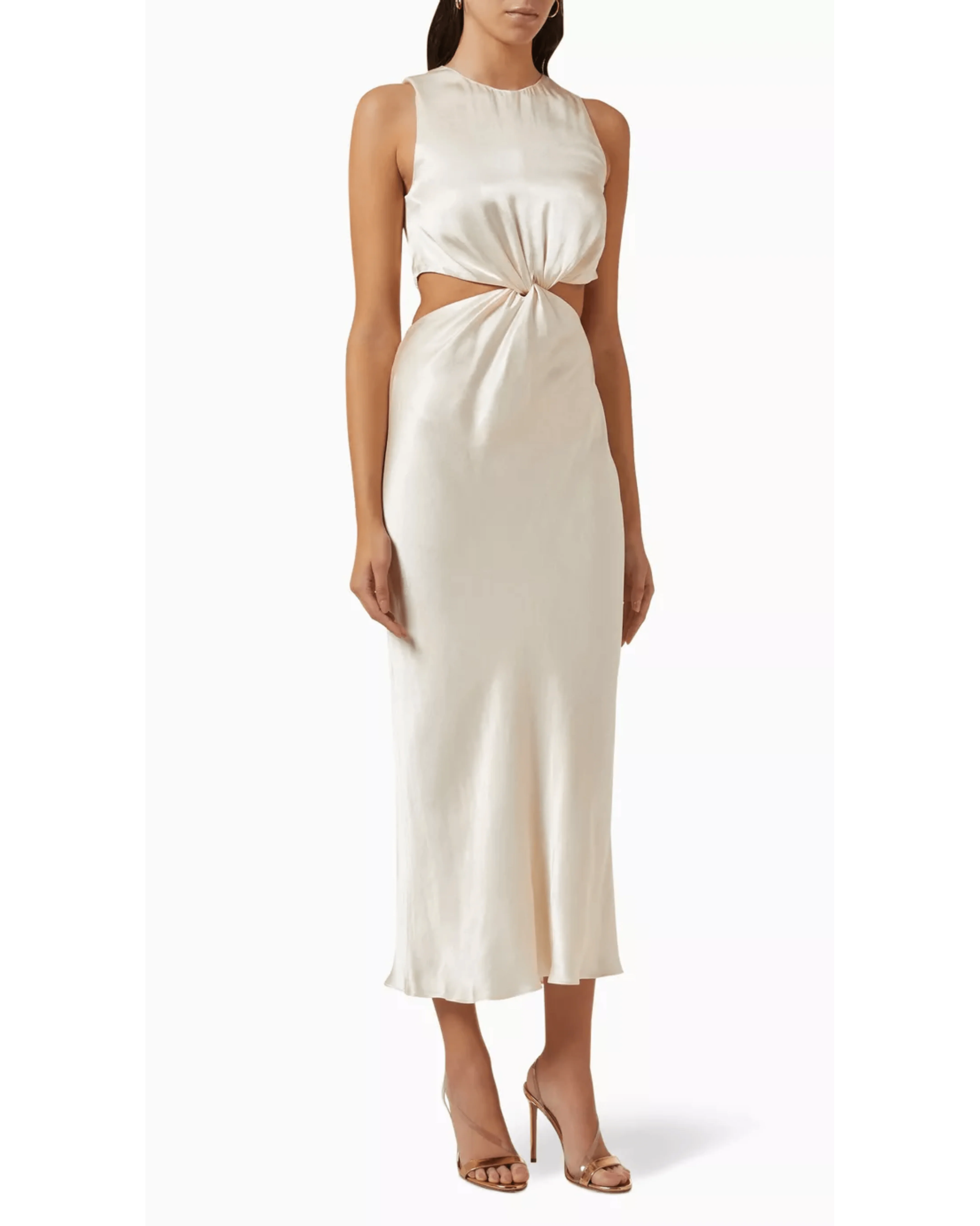 La Lune Twist Front Midi Dress - Endless - UAE Rental and Resale for Women's Fashion