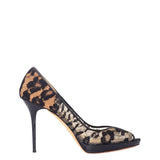 Lace and Patent Leather Pointed-Toe Pumps - Endless - UAE Rental and Resale for Women's Fashion