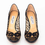 Lace and Patent Leather Pointed-Toe Pumps - Endless - UAE Rental and Resale for Women's Fashion