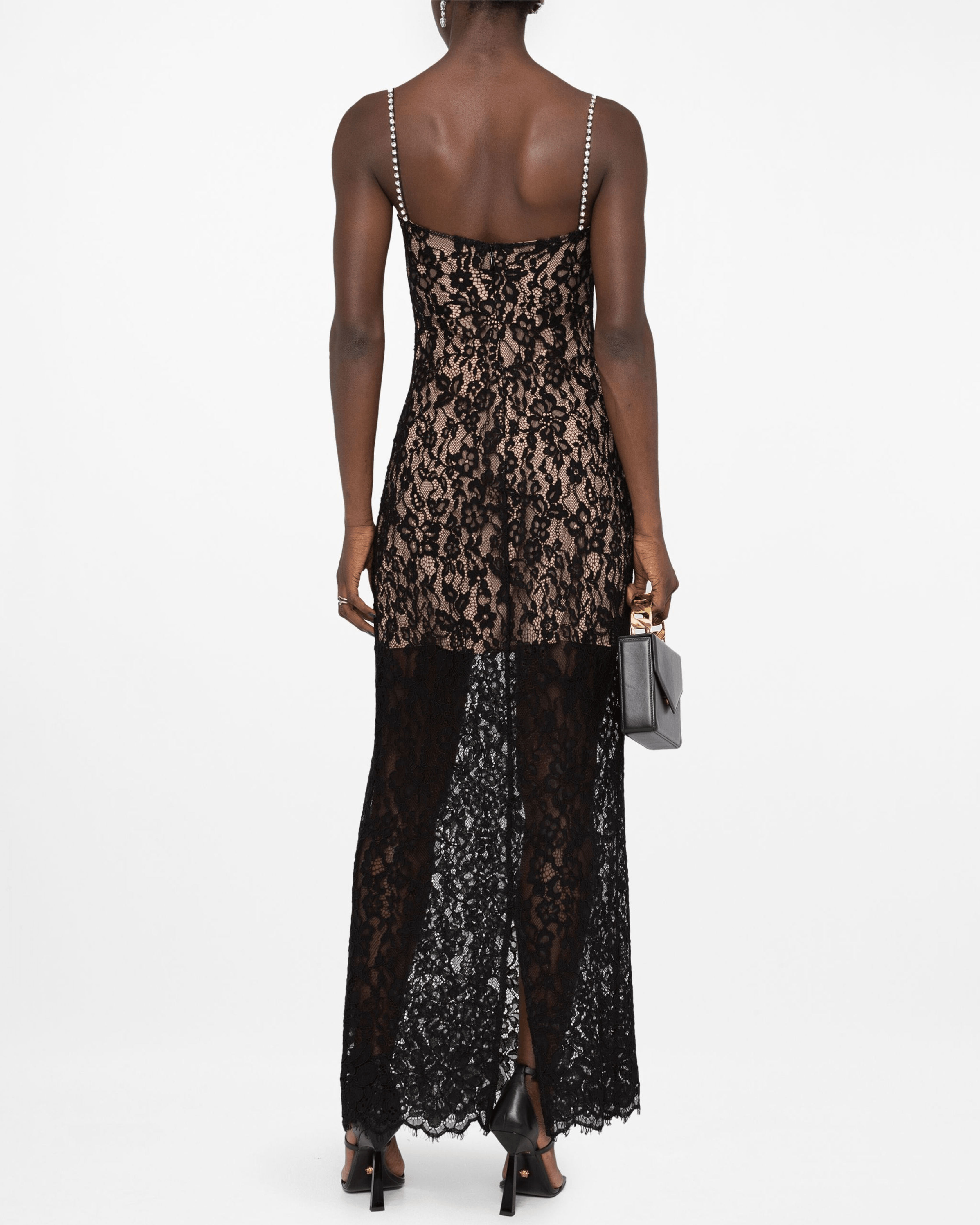 Lace-detail Sweetheart-neck Dress - Endless - UAE Rental and Resale for Women's Fashion