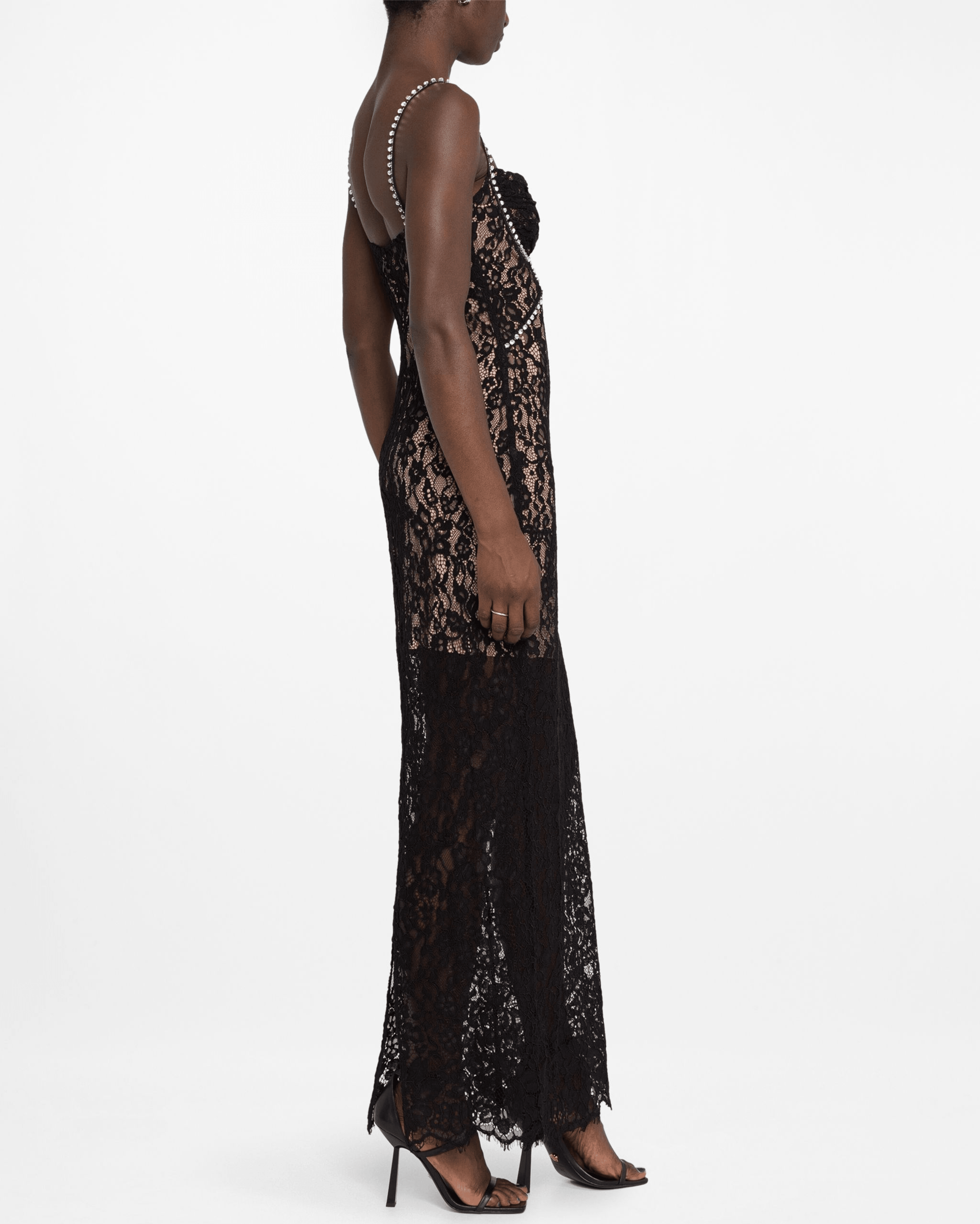 Lace-detail Sweetheart-neck Dress - Endless - UAE Rental and Resale for Women's Fashion