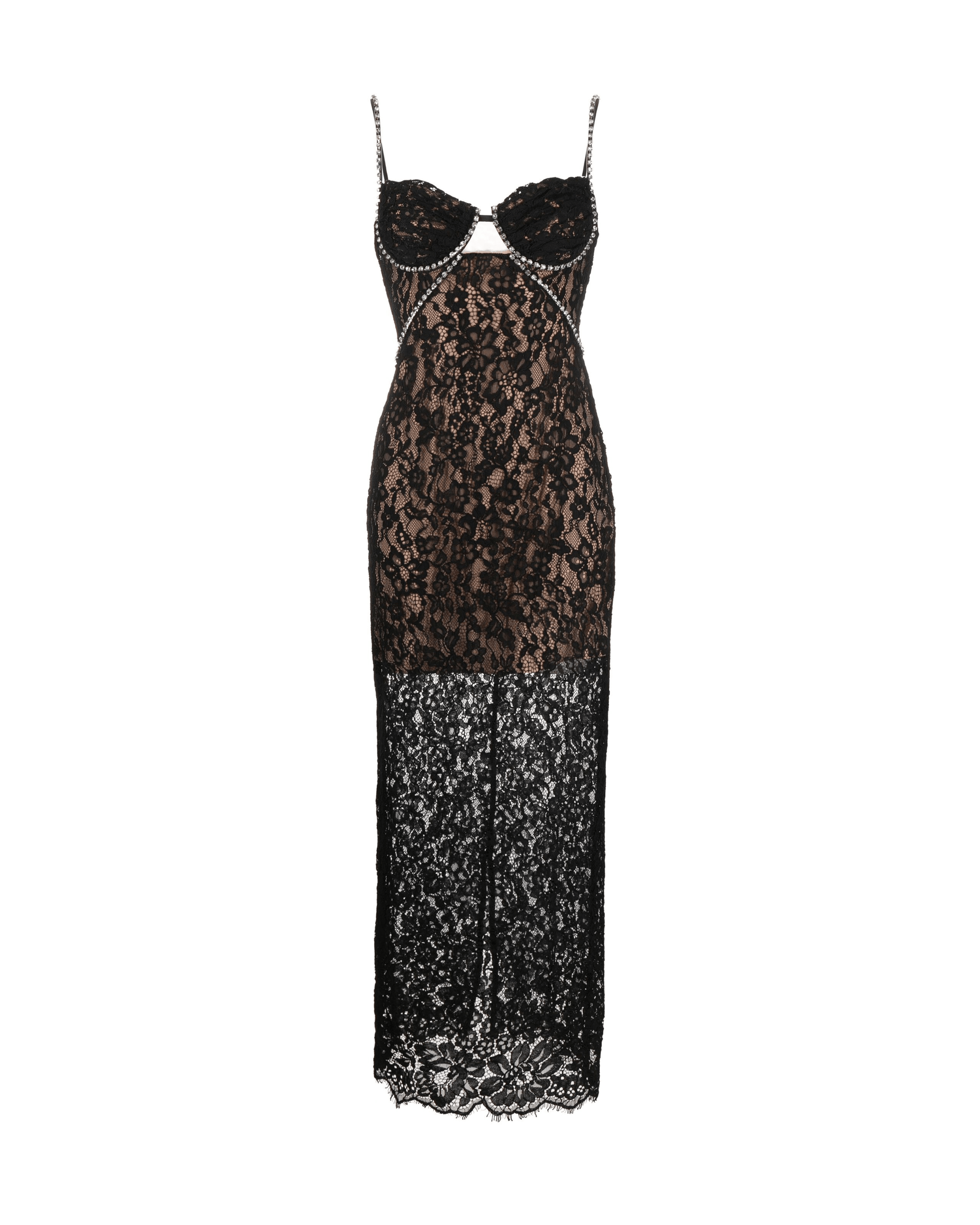 Lace-detail Sweetheart-neck Dress - Endless - UAE Rental and Resale for Women's Fashion