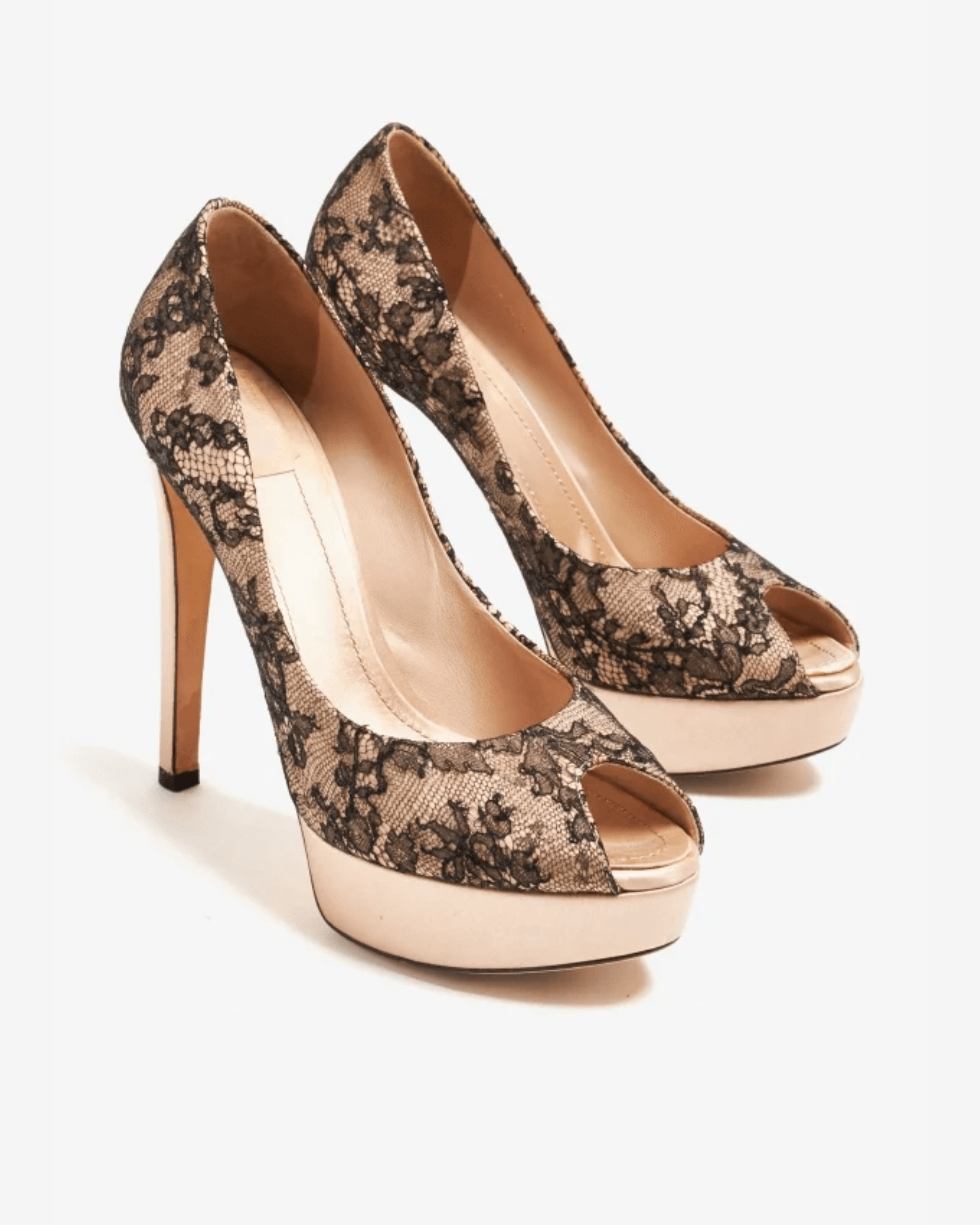 Lace Peep-toe Platform Pumps - Endless - UAE Rental and Resale for Women's Fashion