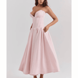 Lady Ballerina Pink Strapless Midi Dress - Endless - UAE Rental and Resale for Women's Fashion