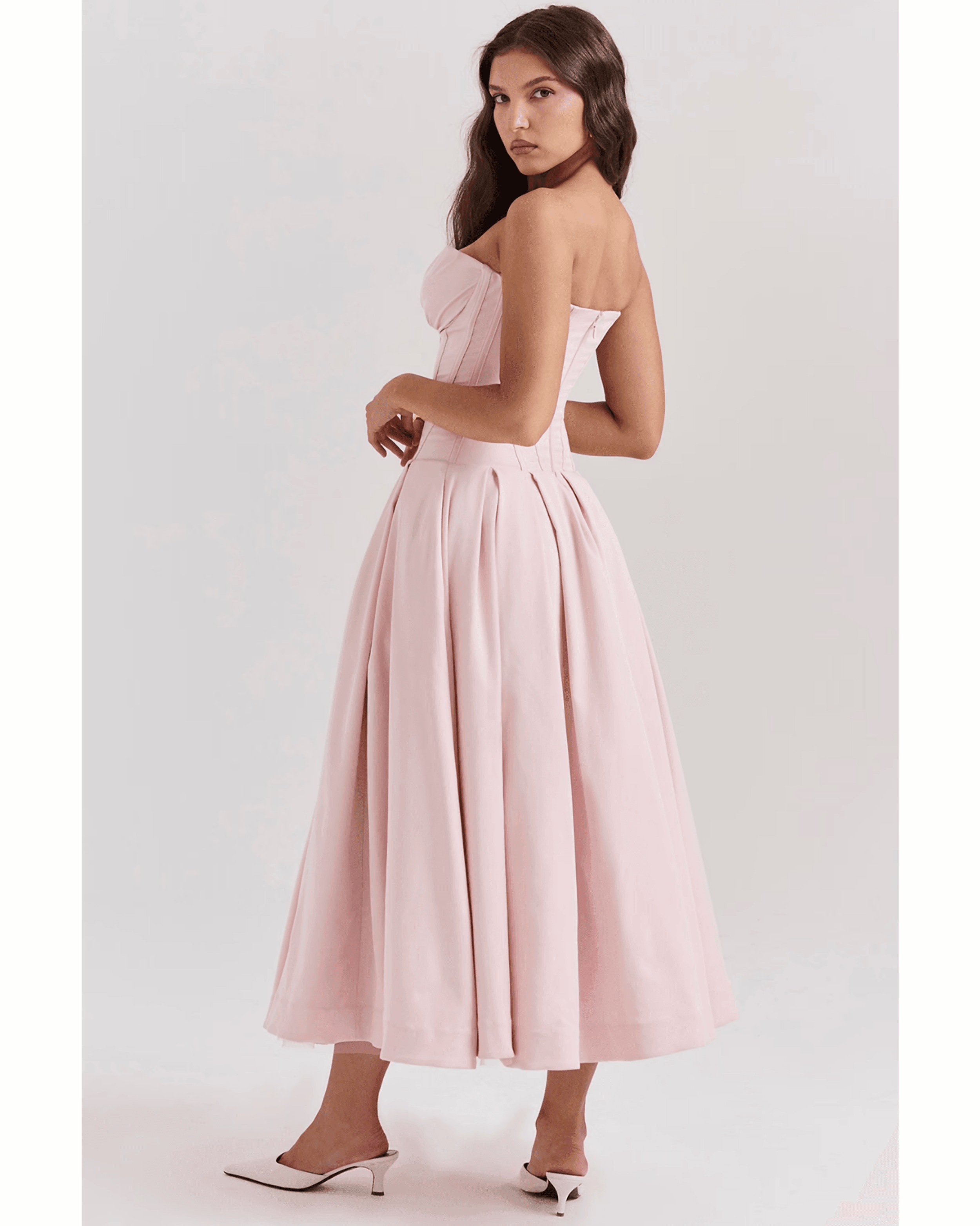 Lady Ballerina Pink Strapless Midi Dress - Endless - UAE Rental and Resale for Women's Fashion