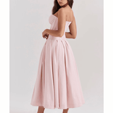 Lady Ballerina Pink Strapless Midi Dress - Endless - UAE Rental and Resale for Women's Fashion