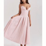 Lady Ballerina Pink Strapless Midi Dress - Endless - UAE Rental and Resale for Women's Fashion