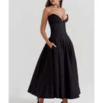 Lady Black Strapless Midi Dress - Endless - UAE Rental and Resale for Women's Fashion