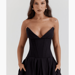 Lady Black Strapless Midi Dress - Endless - UAE Rental and Resale for Women's Fashion