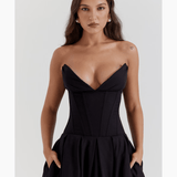 Lady Black Strapless Midi Dress - Endless - UAE Rental and Resale for Women's Fashion