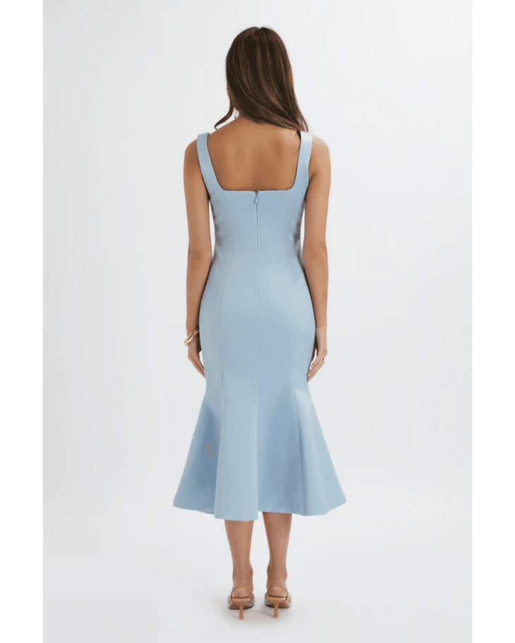 Lainey Structured Satin Midi Slip Dress - Endless - UAE Rental and Resale for Women's Fashion