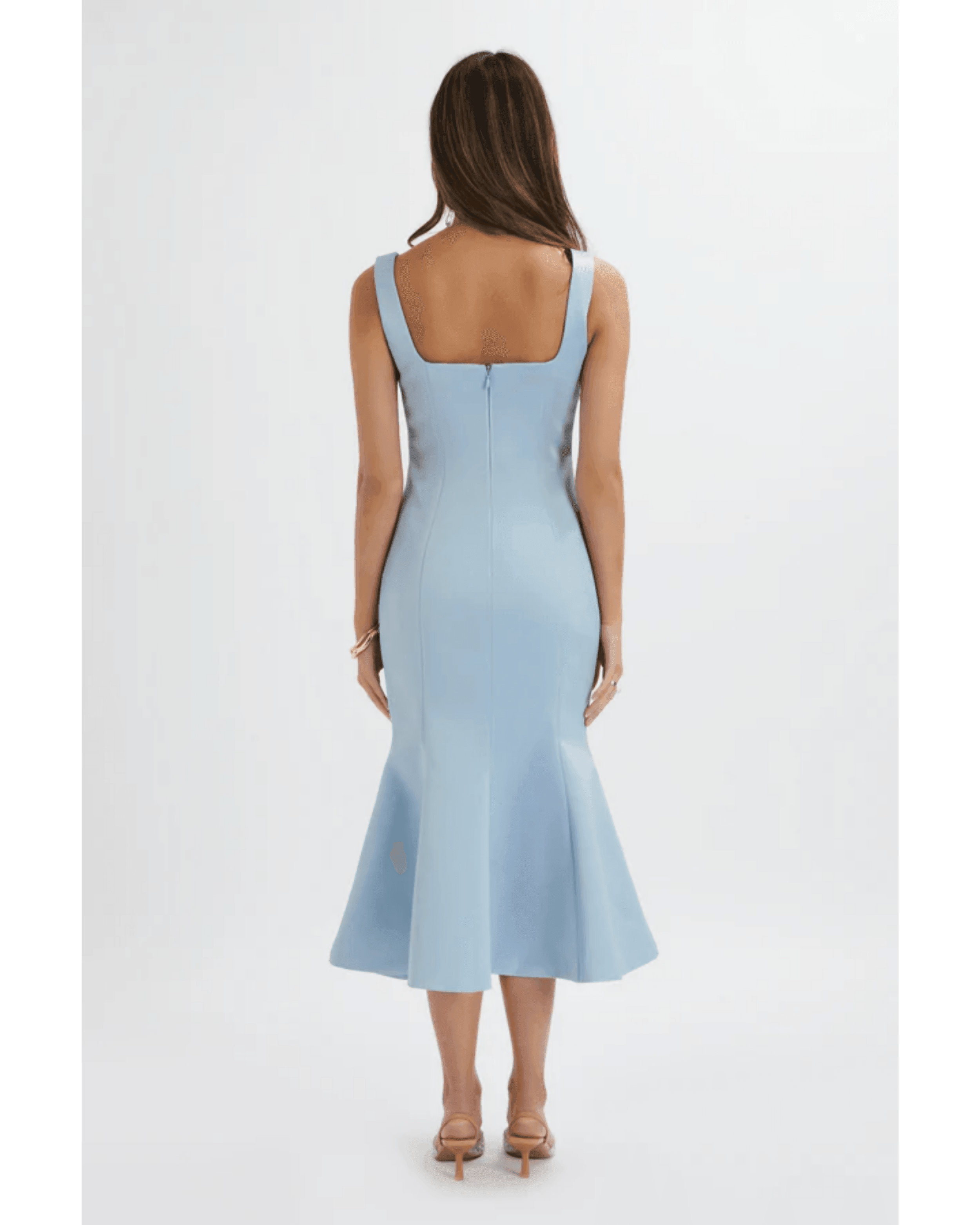 Lainey Structured Satin Midi Slip Dress - Endless - UAE Rental and Resale for Women's Fashion