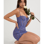 Lala Lavender Lace Mini Dress - Endless - UAE Rental and Resale for Women's Fashion