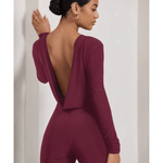 Lana Long-Sleeved Flared-Leg Jumpsuit - Endless - UAE Rental and Resale for Women's Fashion