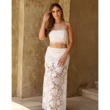 Laser Cut Floral Crop Top - Endless - UAE Rental and Resale for Women's Fashion