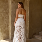 Laser Cut Floral Maxi Skirt - Endless - UAE Rental and Resale for Women's Fashion