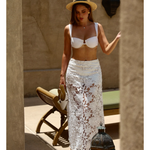 Laser Cut Floral Maxi Skirt - Endless - UAE Rental and Resale for Women's Fashion