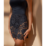 Laser Cut Out Mini Skirt - Endless - UAE Rental and Resale for Women's Fashion