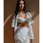 Laser Cut Out Mini Skirt - Endless - UAE Rental and Resale for Women's Fashion