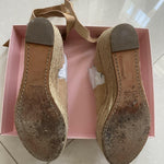 Lauren scalloped suede espadrille wedge sandals - Endless - UAE Rental and Resale for Women's Fashion