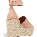 Lauren scalloped suede espadrille wedge sandals - Endless - UAE Rental and Resale for Women's Fashion