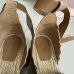 Lauren scalloped suede espadrille wedge sandals - Endless - UAE Rental and Resale for Women's Fashion