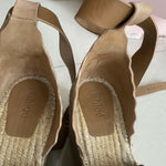 Lauren scalloped suede espadrille wedge sandals - Endless - UAE Rental and Resale for Women's Fashion