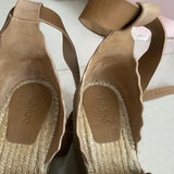 Lauren scalloped suede espadrille wedge sandals - Endless - UAE Rental and Resale for Women's Fashion