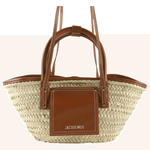 Le Petit Panier Soli Leather-Trimmed Raffia - Endless - UAE Rental and Resale for Women's Fashion