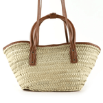Le Petit Panier Soli Leather-Trimmed Raffia - Endless - UAE Rental and Resale for Women's Fashion