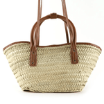 Le Petit Panier Soli Leather-Trimmed Raffia - Endless - UAE Rental and Resale for Women's Fashion
