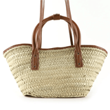 Le Petit Panier Soli Leather-Trimmed Raffia - Endless - UAE Rental and Resale for Women's Fashion