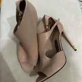 Leather Peep-toe Ankle Boots - Endless - UAE Rental and Resale for Women's Fashion