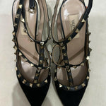 Leather Rockstud Pointed Toe Ankle Strap Sandals - Endless - UAE Rental and Resale for Women's Fashion